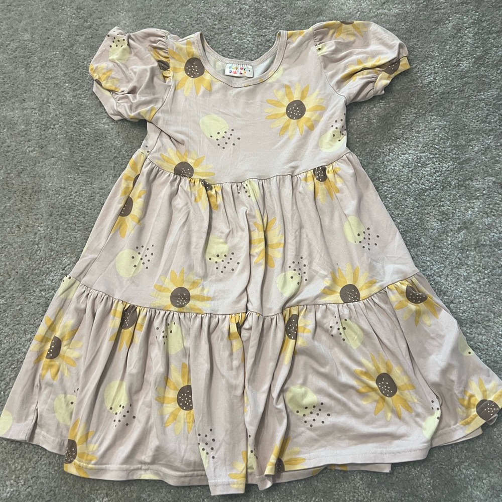 Dot Dot Smile Sunflower Patterned Dress